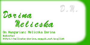 dorina melicska business card